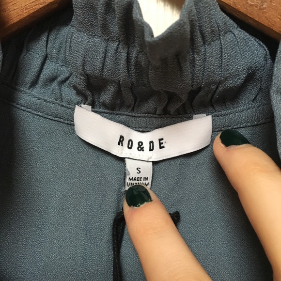 SOLD :: Ro & De Ruffle Hem Blouse - Picture 6 of 6